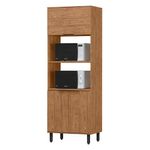 Gabinete Torre Toscana para 2 Hornos Color Café de 80 x 51.6 x 230 cm