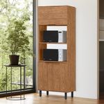 Gabinete Torre Toscana para 2 Hornos Color Café de 80 x 51.6 x 230 cm