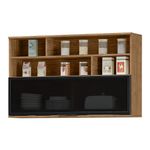 Gabinete Aéreo Toscana Café y Crema de 1 Puerta 120 x 29 x 74 cm para Cocina