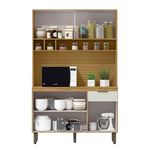 Gabinete Liz Color Café y Crema para Cocina de 120 x 39 x 190 cm
