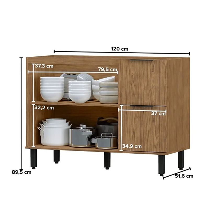 Gabinete Base Toscana Café 2 Puertas