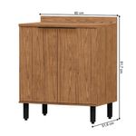 Gabinete de Cocina Base Toscana con 2 Puertas Color Café 80 Cm