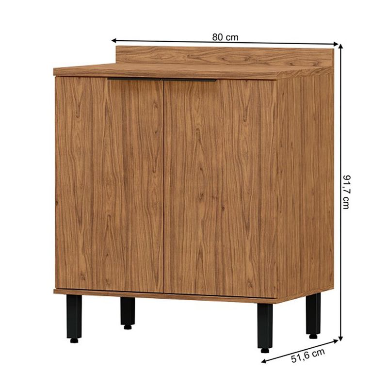 Gabinete de Cocina Base Toscana con 2 Puertas Color Café 80 Cm