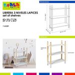 Librero Infantil de 3 Niveles Diseño Lápices
