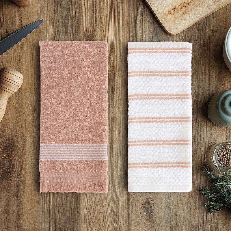 Set de 2 Toallas de Cocina Diseño Rayas