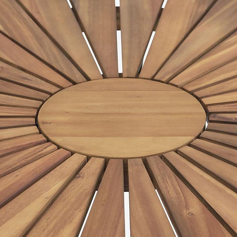 Mesa Redonda Atlas de Madera de Acacia