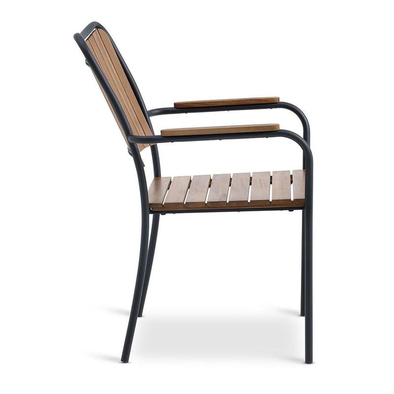 Silla Atlas con Brazos de Madera de Acacia