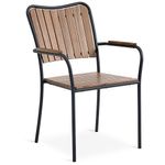 Silla Atlas con Brazos de Madera de Acacia