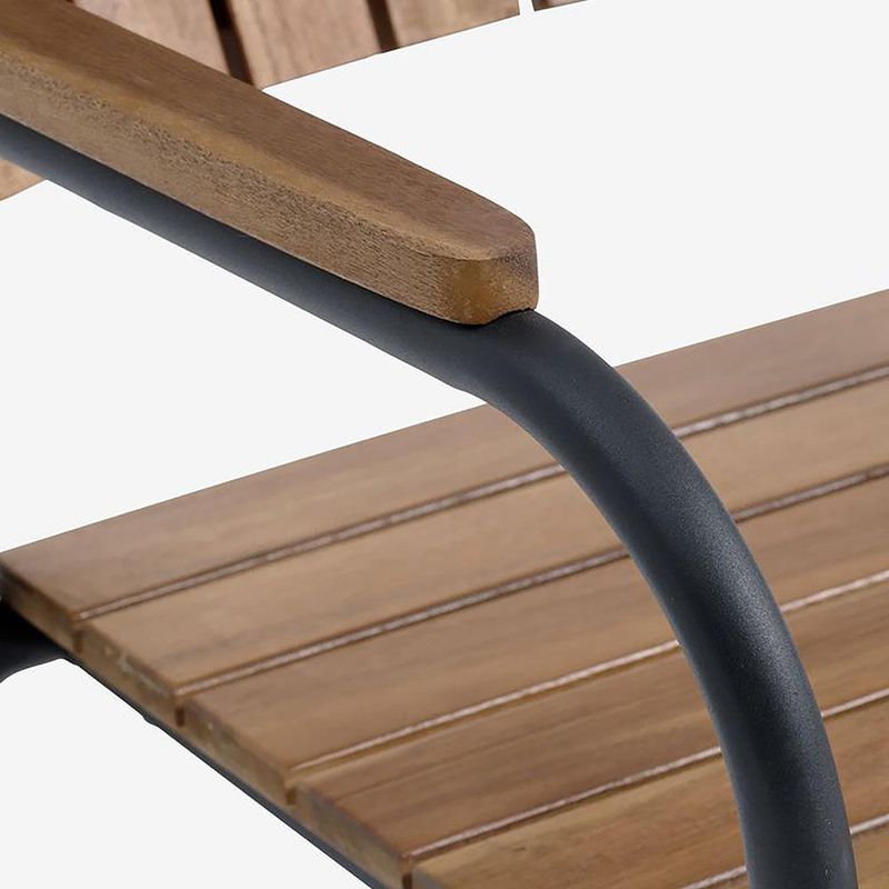 Silla Atlas con Brazos de Madera de Acacia