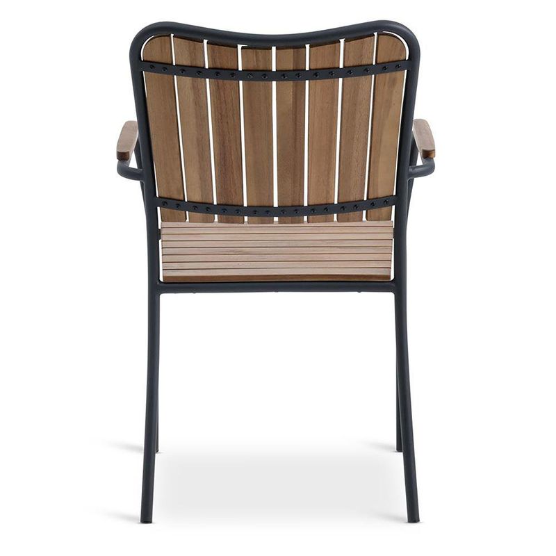 Silla Atlas con Brazos de Madera de Acacia