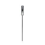 Galería de Metal Extensible Negro 90-170 Cm