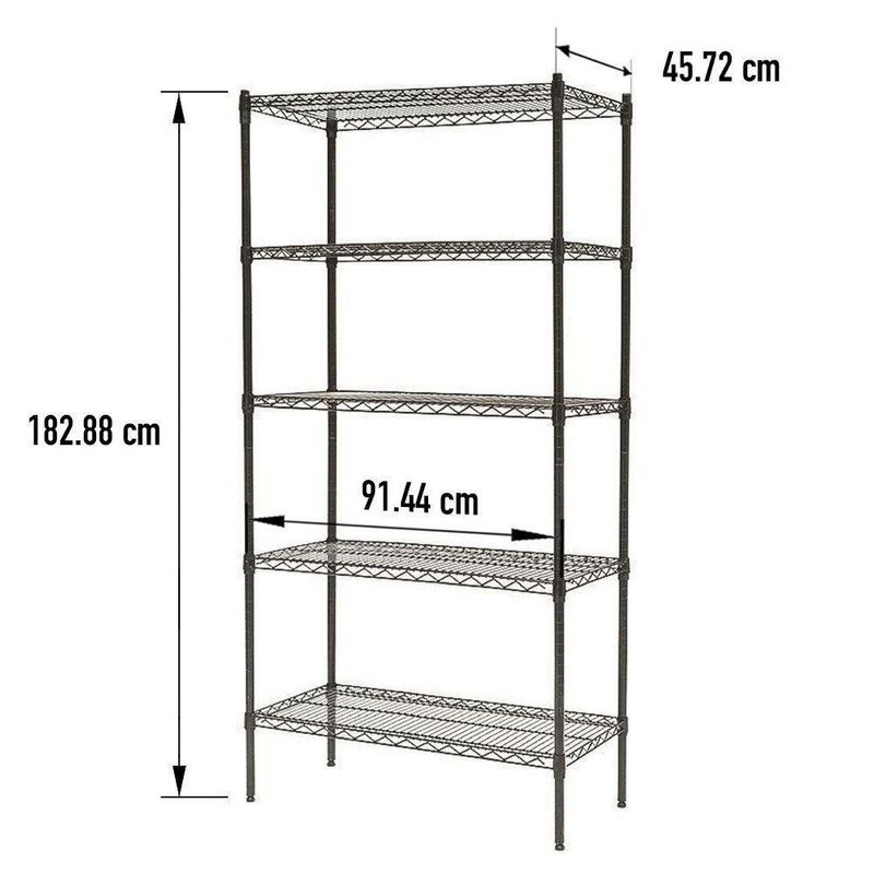 Estante Metálico de Rejillas 5 Niveles