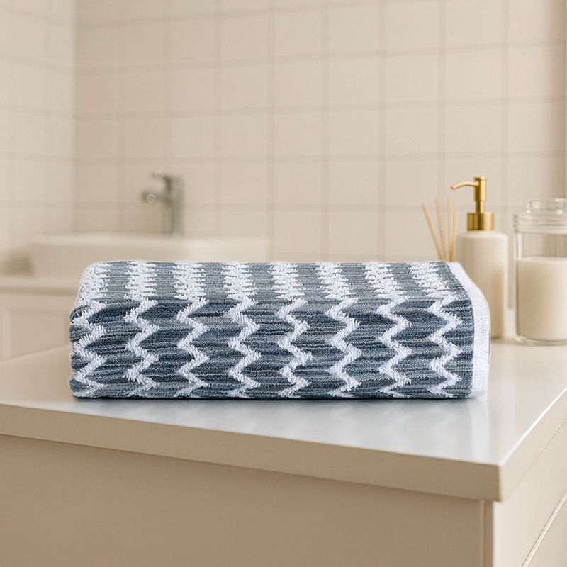 Toalla de Bano Zigzag Blanca