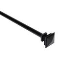 Galería de Metal Extensible para Cortina 120x300 Cm Negro