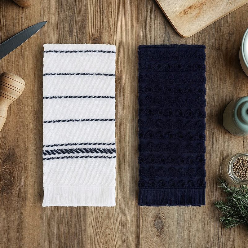 Set de 2 Toallas de Cocina Azul