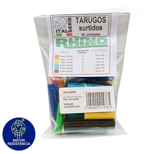 Set de Tarugos Estándar Combinados 25 Pzas