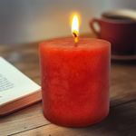 Vela Pillar Naranja 3x3"