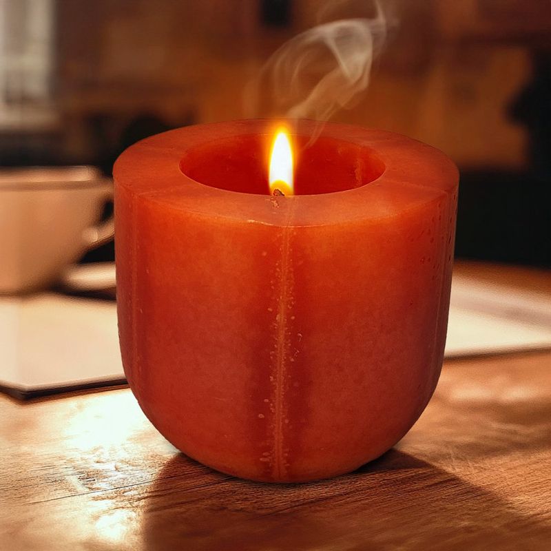 Vela Base Naranja 9 cm