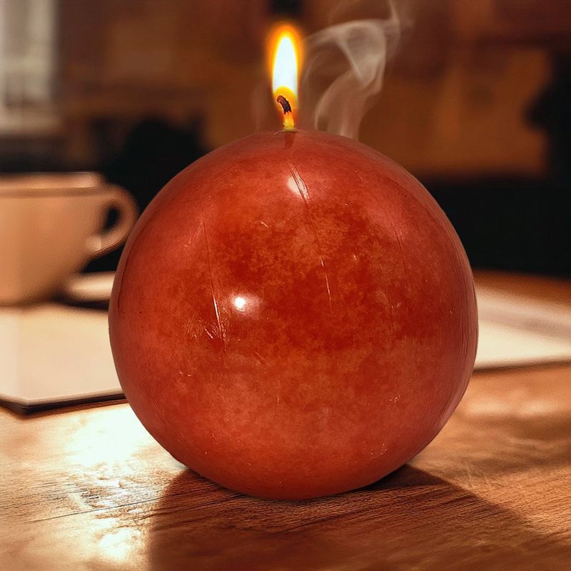 Vela Esfera Naranja 3"