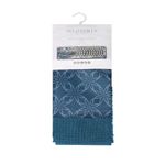 Set de Cortina + Alfombra Chenille Navy 14 Pzas