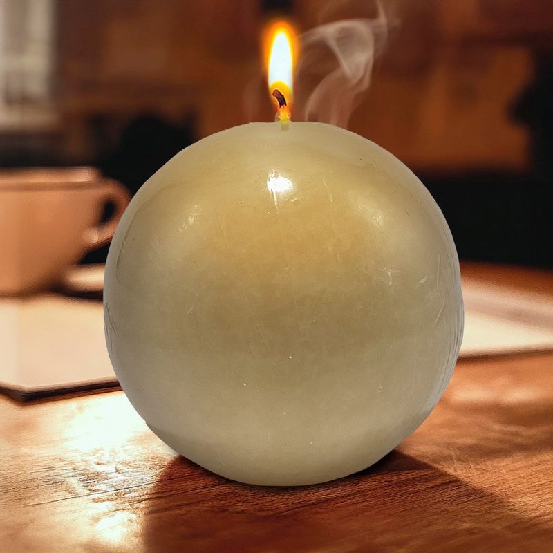 Vela Esfera Beige 8 cm