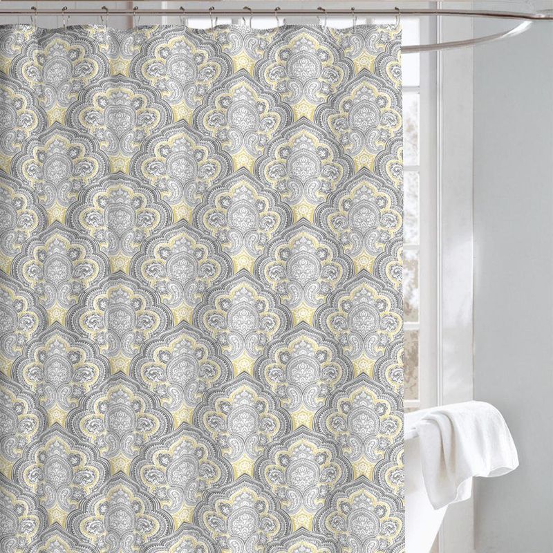 Set de Cortina + Alfombra Amarillo 14 Pzas