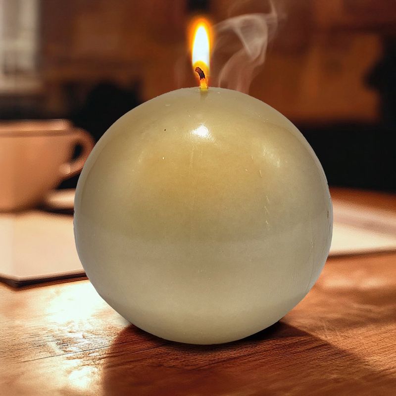 Vela Esfera Beige 10 cm