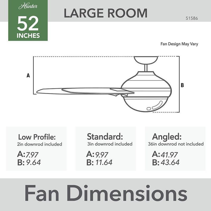 Ventilador con LED Integrado Gallegos Plateado 52 Plg