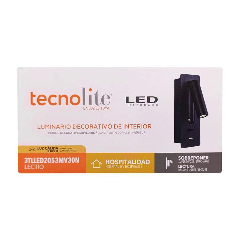 Lámpara  LED de Pared Lectio Luz Cálida 3.5 W