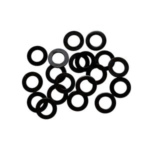 Roldana Plana Negra 8 Mm 10 Pzas