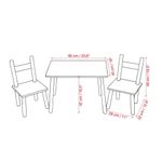 Set de Mesa Infantil con 2 Sillas Color Azul