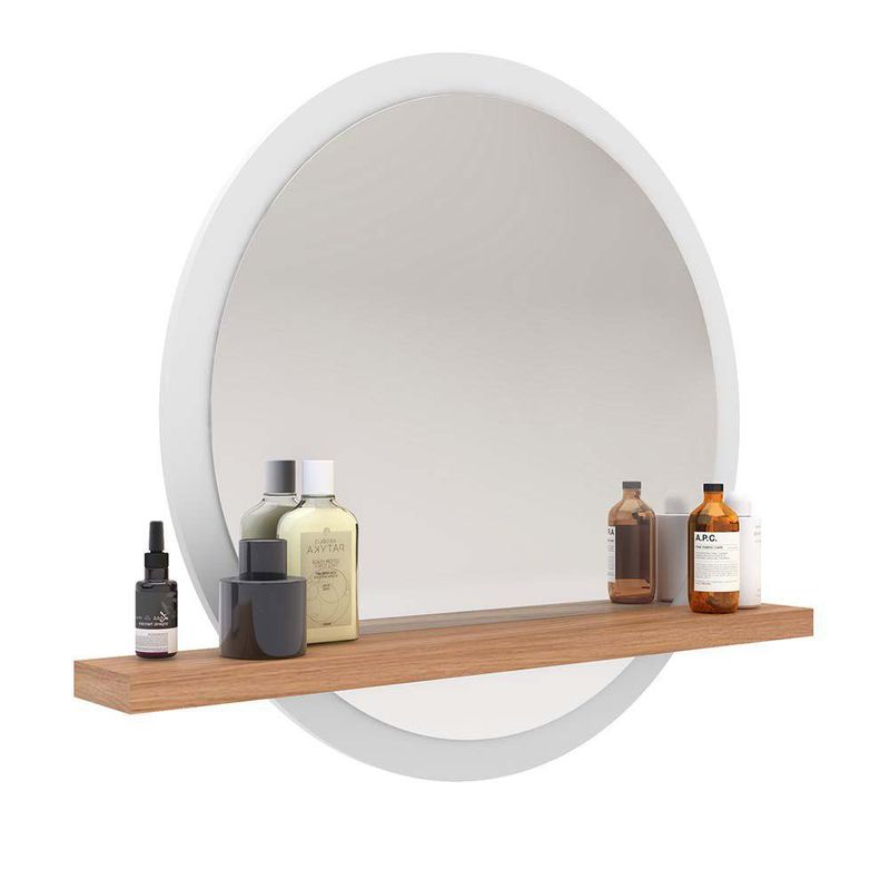 Espejo Circular con Repisa 80X71.6X12 Cm
