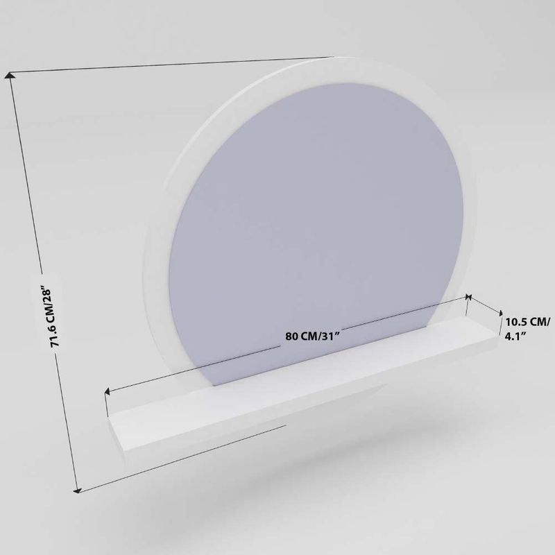 Espejo Circular con Repisa 80X71.6X12 Cm