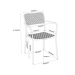Silla Sandy con Brazos Azul