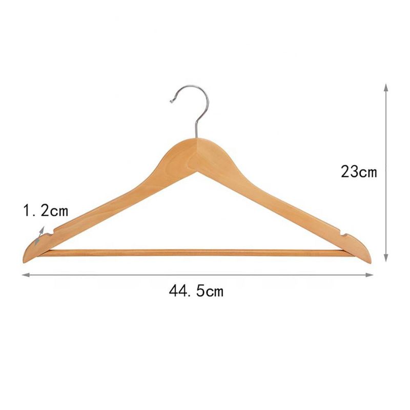 Set de 40 Perchas de Madera para Organizar Ropa en Clóset Color Café