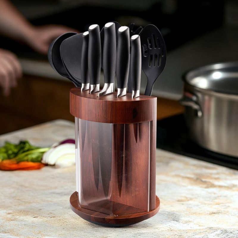 Block de 11 Cuchillos y Utensilios de Cocina