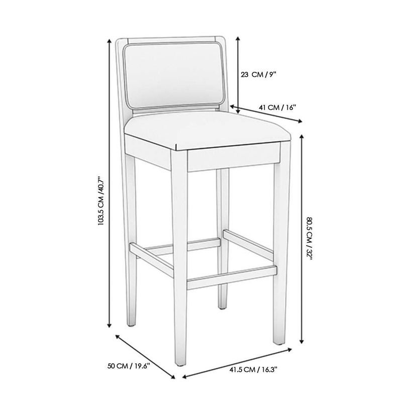 Silla de Bar Ana Gris