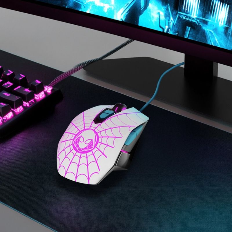 Mouse Óptico Gamer Marvel Ghost Spider
