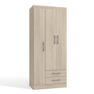 Armario Almy con 3 Puertas 2 Gavetas Almendra