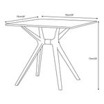 Mesa Blanca Cádiz 70x72 Cm