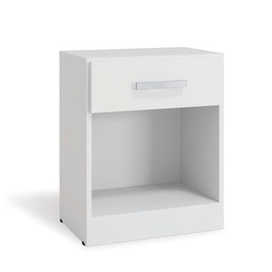 Mesa de Noche Ada Blanca de 1 Gaveta