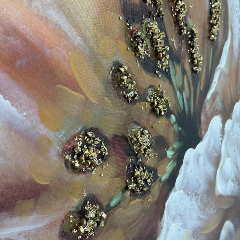 Cuadro con Diseño Floral 100x100 Cm