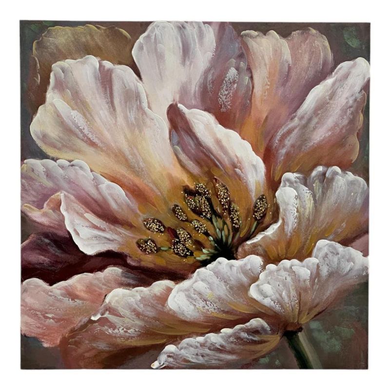 Cuadro con Diseño Floral 100x100 Cm