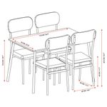 Comedor Toffie Rectangular 4 Piezas Beige