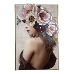 Cuadro Decorativo Diseño Mujer y Flores