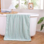 Toalla Super Absorbente de Baño Verde y Blanca - Viva