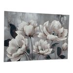 Cuadro Decorativo con Flores en Tonos Neutros