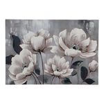 Cuadro Decorativo con Flores en Tonos Neutros