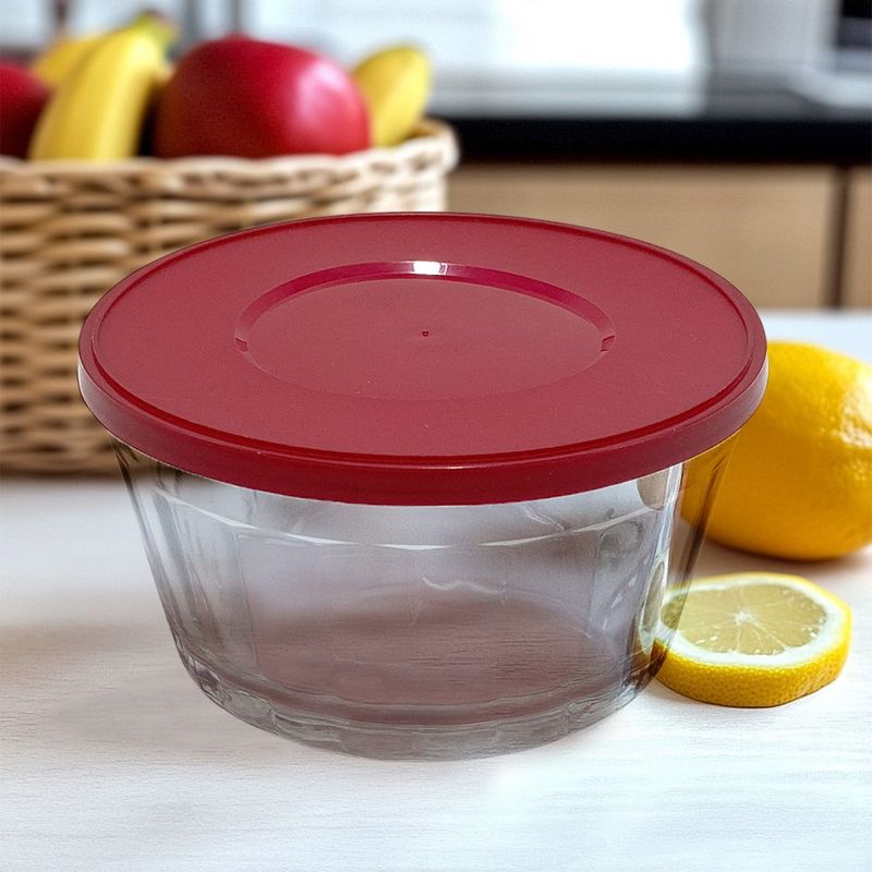 Hermético de Vidrio con Tapa Plástica