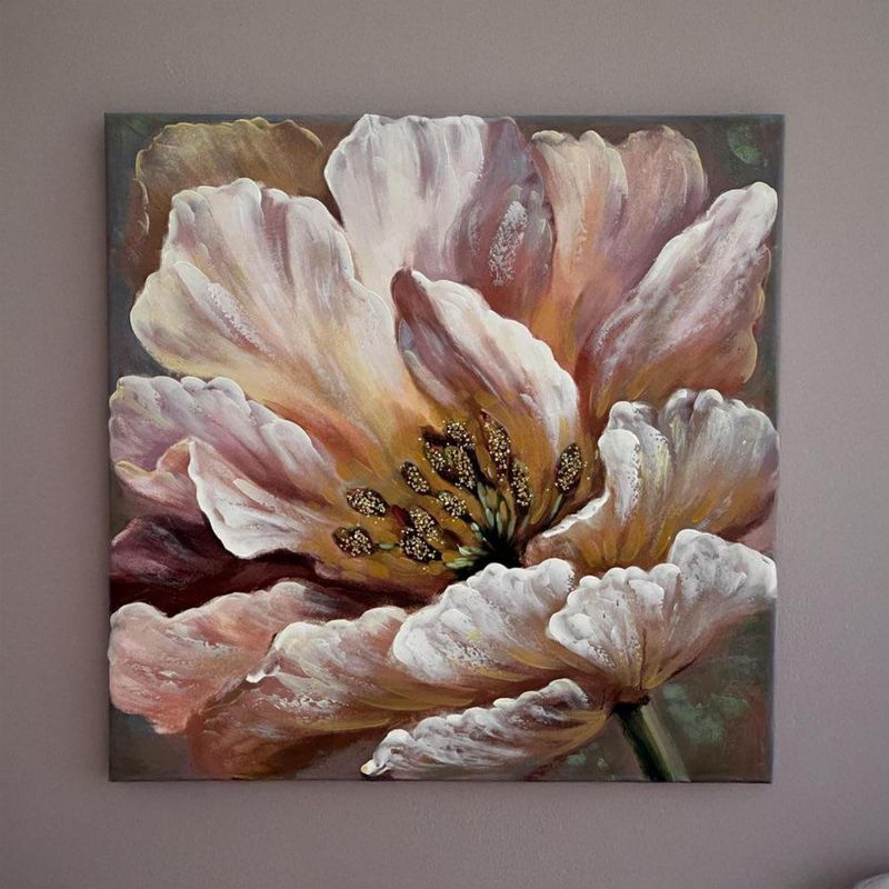 Cuadro con Diseño Floral 100x100 Cm